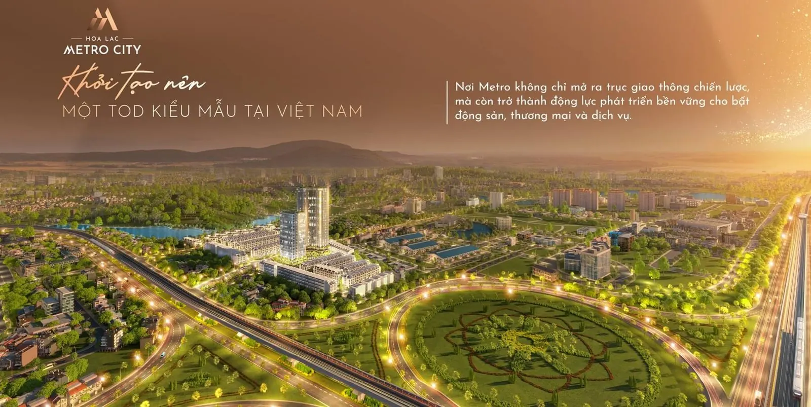 Phối cảnh tổng thể Hòa Lạc Metro City